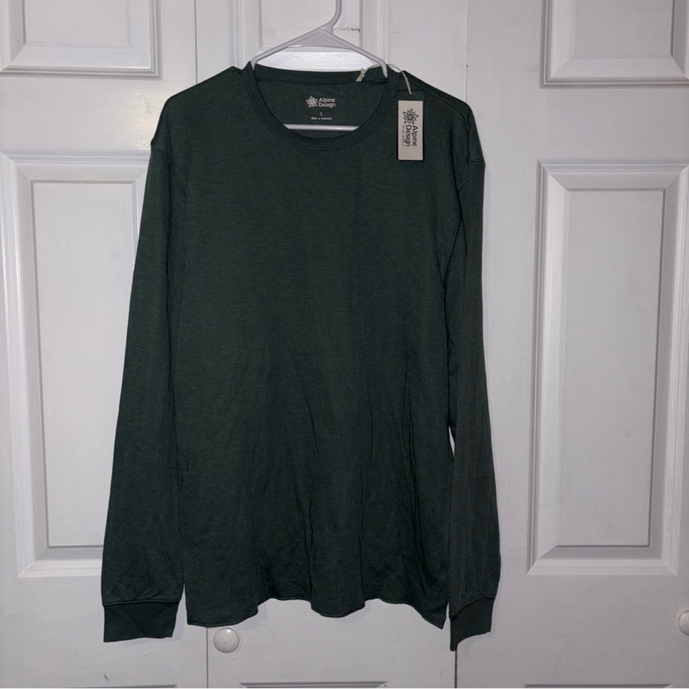 Alpine Design Men's Dark Green Long Sleeve Shirt